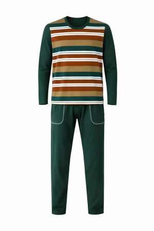 Pijama Bărbați Verde Bumbac 100% [2]