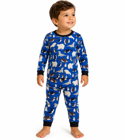 COPII - Pijama Bebe Arctic Blue Bumbac