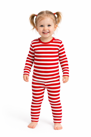 COPII - Pijama Bebe  Dunga Roșie  Bumbac