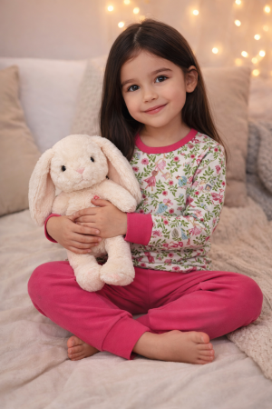 Pijama Copii  Bumbac Roz cu Balerine [4]