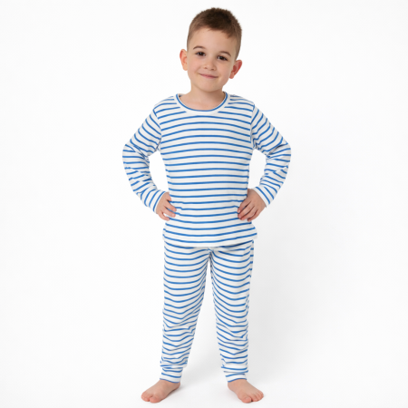 Pijamale Lungi Copii - Pijama Copii Marin Bumbac
