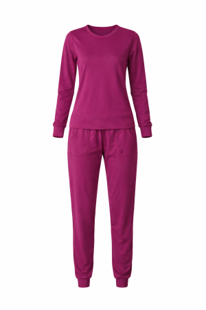 Pijama Damă RIB Magenta Bumbac 100% [2]