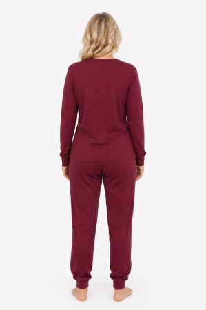 Pijama Damă RIB Vișiniu Bumbac 100% [1]