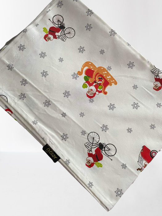 Fata de masa Craciun, 100% bumbac, 220g/mp, model X-mas on the road, Gecor [2]