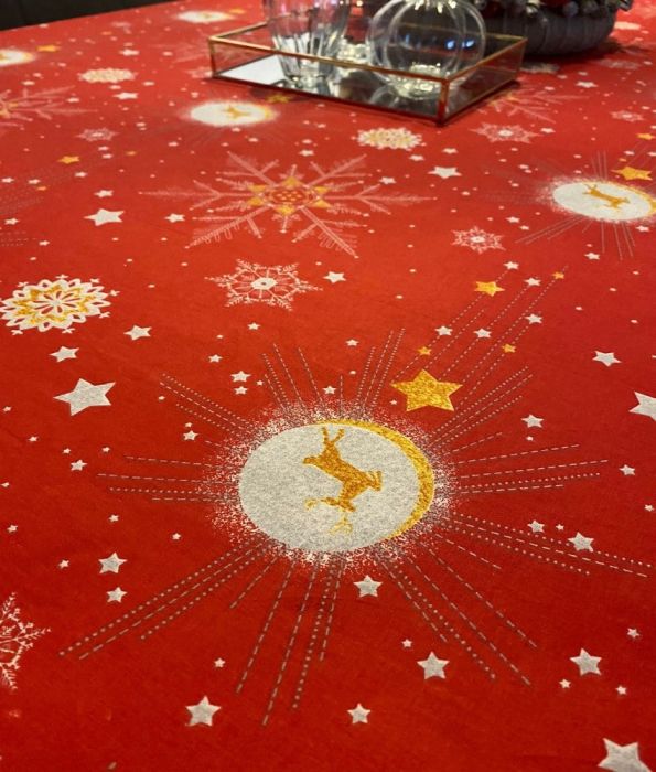 Fata de masa Craciun, Ranforce satinat,100% bumbac, 125 g/mp, model 3, Gecor [4]