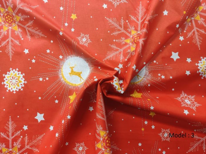 Fata de masa Craciun, Ranforce satinat,100% bumbac, 125 g/mp, model 3, Gecor [3]