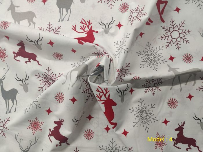 Fata de masa Craciun, Ranforce satinat,100% bumbac, 125 g/mp, model 4, Gecor [3]