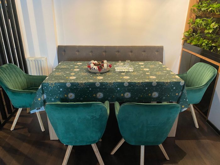 Fata de masa Craciun, Ranforce satinat,100% bumbac, 125 g/mp, model 7, Gecor [2]