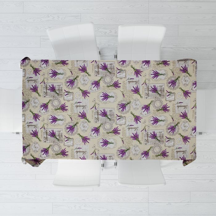 Fata de masa imprimata, Lavanda, model 23603, 100 % bumbac, Gecor [2]