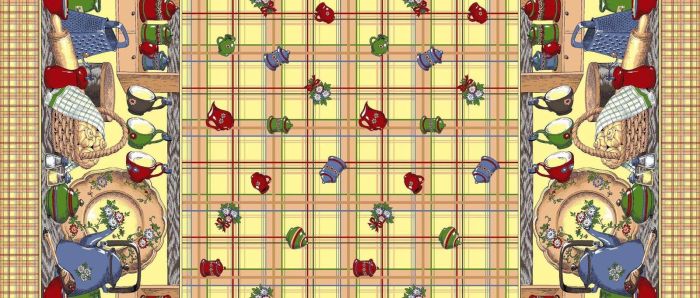 Fata de masa imprimata, model 5220, 100 % bumbac, Gecor [3]