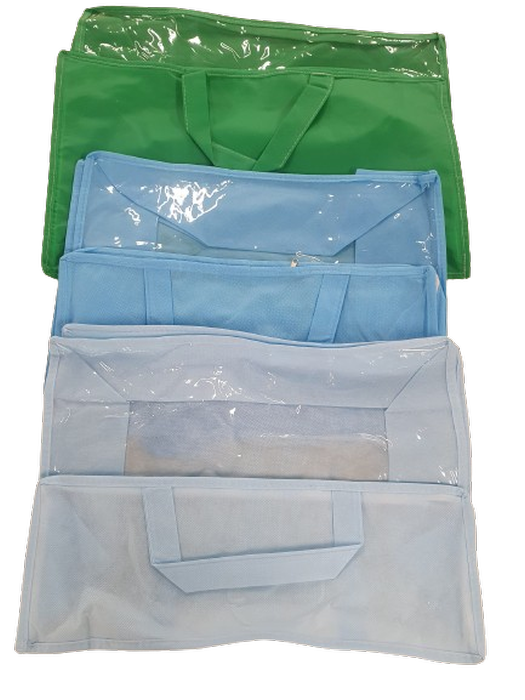 Geanta pilota TNT color/clear PEVA, cu fermoar si maner, 80 microni, Gecor [1]