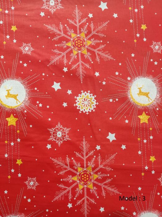 Lenjerie de pat Craciun, Ranforce satinat, model 3,100% bumbac, 125 gr/mp, Gecor [2]