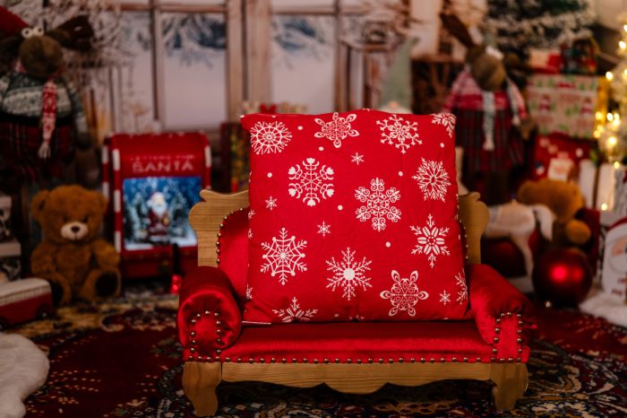 Perna decorativa Craciun, model White Star, 45x45 cm, Gecor [4]