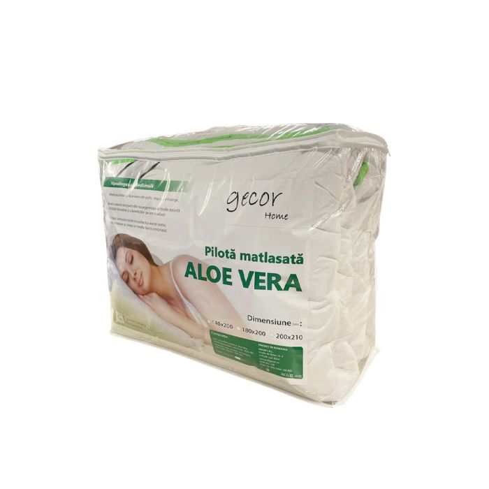 Pilota matlasata cu Aloe Vera, Gecor, Alba [6]