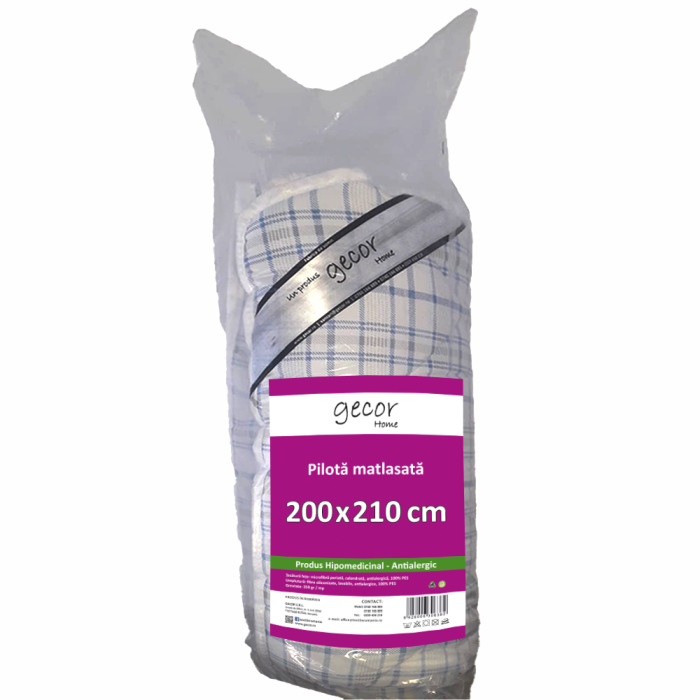 Pilota matlasata, microfibra imprimata carouri crem, hipomedicinala,antialergica, Gecor [3]