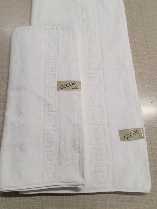 Prosop de baie model grecesc, Gecor, Alb 650 gr/mp [2]