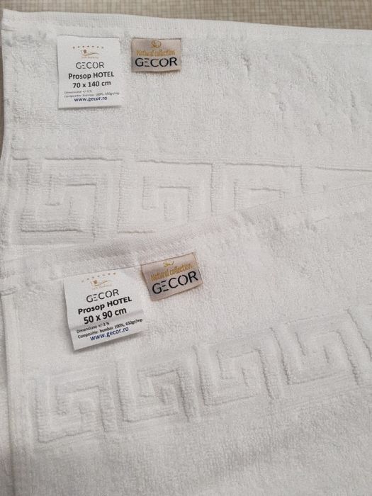 Prosop de baie model grecesc, Gecor, Alb 650 gr/mp [3]