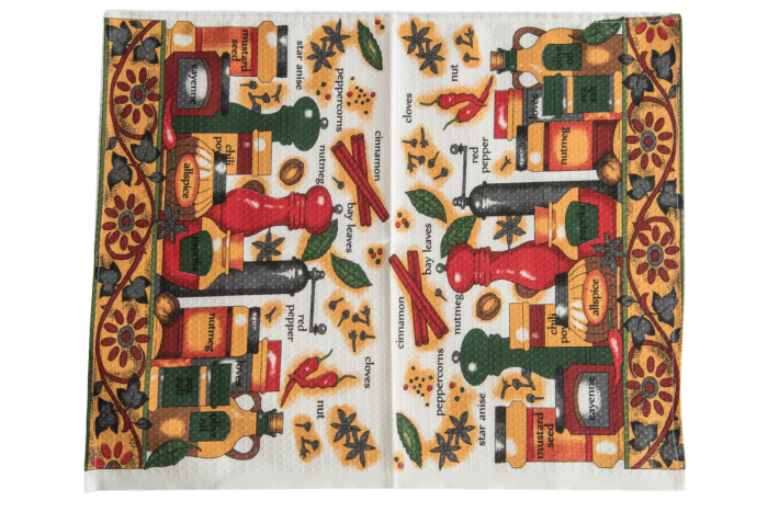 Set 3 prosoape de bucatarie imprimate, fagure, 50 x 65 cm, spices, 100 % bumbac, Gecor [4]