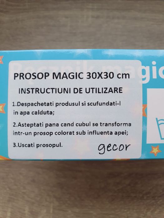 Set prosoape copii vidat, Magic Towel, Disney, 30x30 cm, 100% bumbac, cod 00616959, Gecor [4]