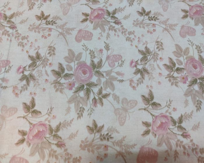 Tesatura imprimata microfibra, model 5878-7 Pink roses, Gecor, latime 225 cm, 75gr/mp [3]