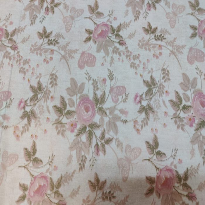 Tesatura imprimata microfibra, model 5878-7 Pink roses, Gecor, latime 225 cm, 75gr/mp [2]