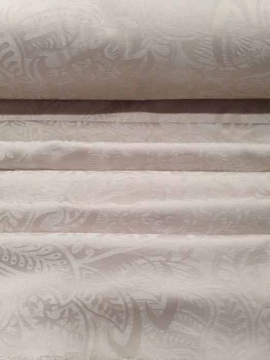 Tesatura vopsita Jaquard satin, crem, 125 gr/mp, latime 240 cm, 100% bumbac, Gecor [2]