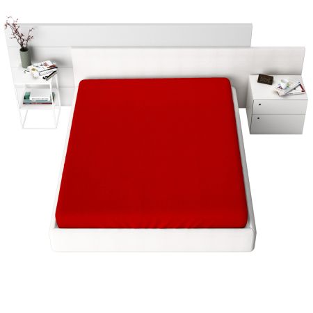 Cearceafuri cu elastic - Cearceaf cu elastic Frotir, 150gr/mp, rosu, 26, 100% bumbac, Gecor