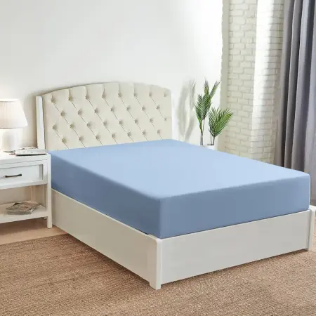 Cearceafuri cu elastic - Cearceaf cu elastic Jersey, 120 gr/mp, azur, 21, 100% bumbac, Gecor