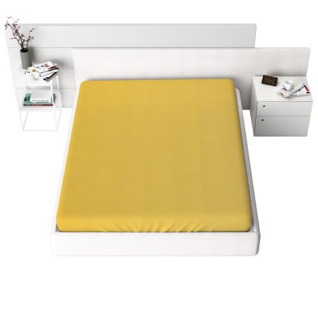 Cearceafuri cu elastic - Cearceaf cu elastic Jersey, 120 gr/mp, galben, 40, 100% bumbac, Gecor