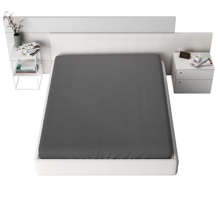 Cearceafuri cu elastic - Cearceaf cu elastic Jersey, 120 gr/mp, gri, 51, 100% bumbac, Gecor