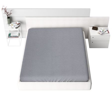 Cearceafuri cu elastic - Cearceaf cu elastic Jersey, 120 gr/mp, gri deschis, 31, 100% bumbac, Gecor