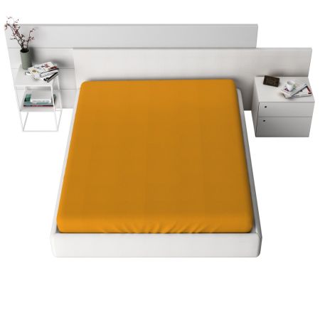 Cearceafuri cu elastic - Cearceaf cu elastic Jersey, 120 gr/mp, mustariu, 5, 100% bumbac, Gecor