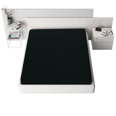 Cearceafuri cu elastic - Cearceaf cu elastic Jersey, 120 gr/mp, negru, 48, 100% bumbac, Gecor