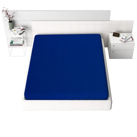 Cearceafuri cu elastic - Cearceaf cu elastic Jersey, 140gr/mp, albastru inchis, 29, 100% bumbac, Gecor