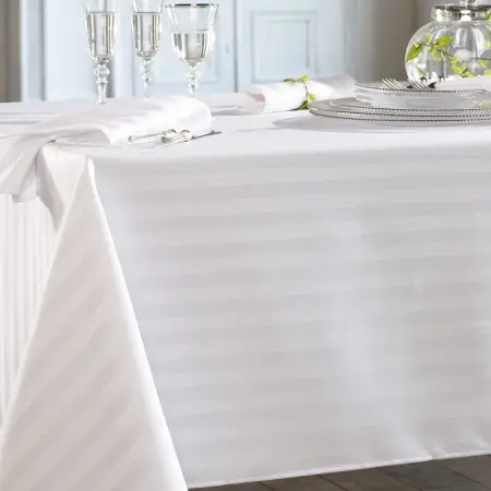 Masa - Fata de masa alba, dungi de 2 cm, Gecor