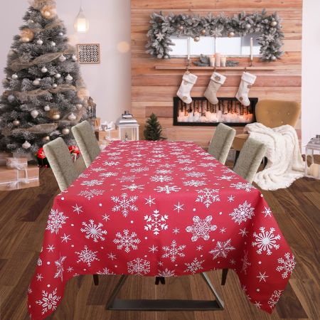 Craciun - Fata de masa Craciun, 120g/mp, model White Star, Gecor