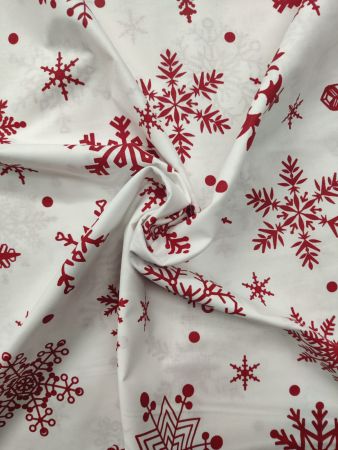 Lenjerii de pat Craciun - Lenjerie de pat Craciun, Ranforce satinat, model 1,100% bumbac, 125 gr/mp, Gecor