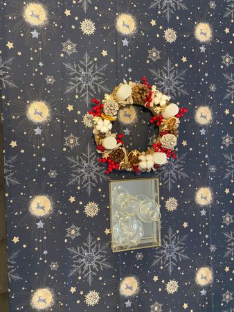 Craciun - Lenjerie de pat Craciun, Ranforce satinat, model 8,100% bumbac, 125 gr/mp, Gecor