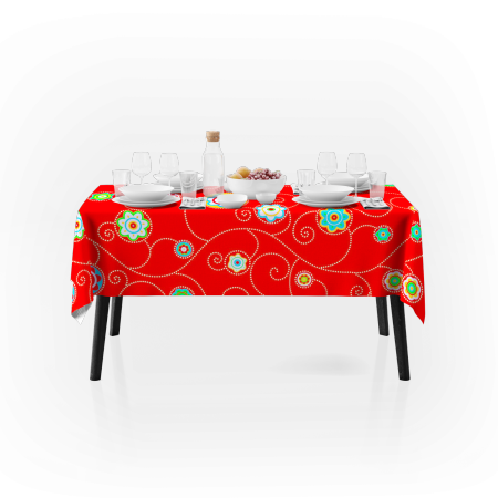 Fata de masa imprimata, model 10433, 100 % bumbac, Gecor