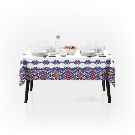 Fata de masa imprimata, model 13118-8, 100 % bumbac, Gecor