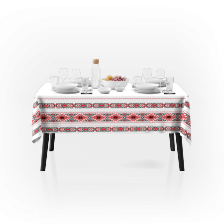 Fata de masa imprimata, model 17002-01, 100 % bumbac, Gecor