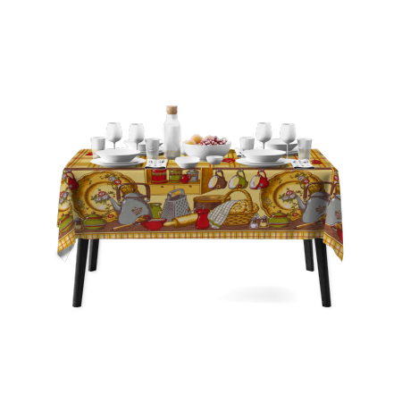 Fata de masa imprimata, model 5220, 100 % bumbac, Gecor