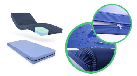 Huse pentru saltele - Husa saltea impermeabila prosan, cu fermoar, Gecor, albastru