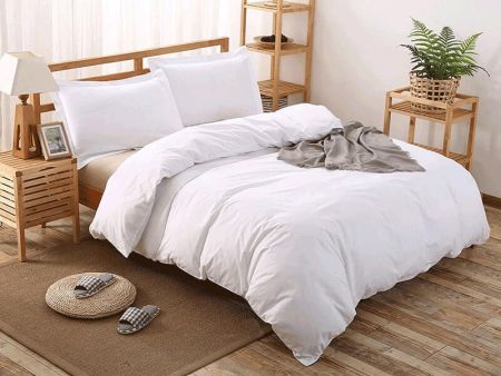 Lenjerii de pat hotel - Lenjerie de pat hotel Gecor, bumbac ranforce, gama Horeca, Alb, 125 gr/mp