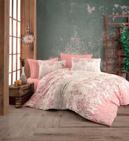 Lenjerii de pat imprimate - Lenjerie de pat imprimata, Ranforce satinat, model 10, Gecor