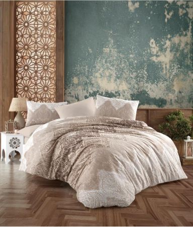 Lenjerii de pat imprimate - Lenjerie de pat imprimata, Ranforce satinat, model 12, Gecor