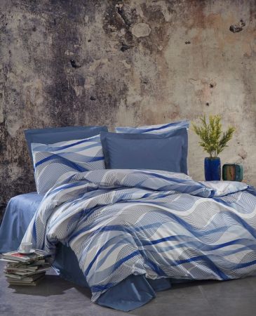 Lenjerii de pat imprimate - Lenjerie de pat imprimata, Ranforce satinat, model 23, Gecor