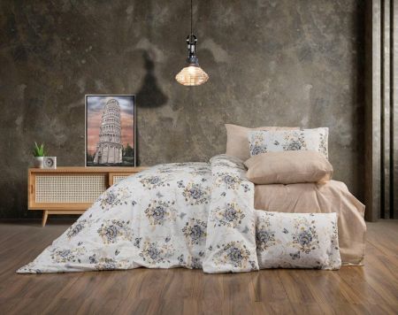 Lenjerii de pat imprimate - Lenjerie de pat imprimata, Ranforce satinat, model 24, Gecor