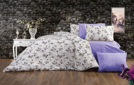 Lenjerii de pat imprimate - Lenjerie de pat imprimata, Ranforce satinat, model 25, Gecor