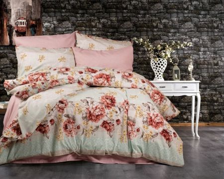 Lenjerii de pat imprimate - Lenjerie de pat imprimata, Ranforce satinat, model 5, Gecor